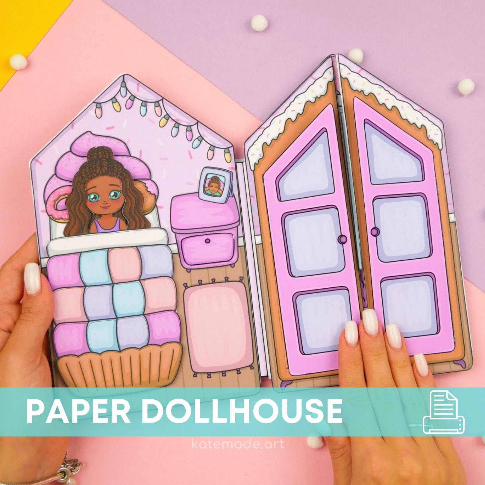 Printable Paper Dollhouse Candy House Busy Book Activities Etsy sterreich