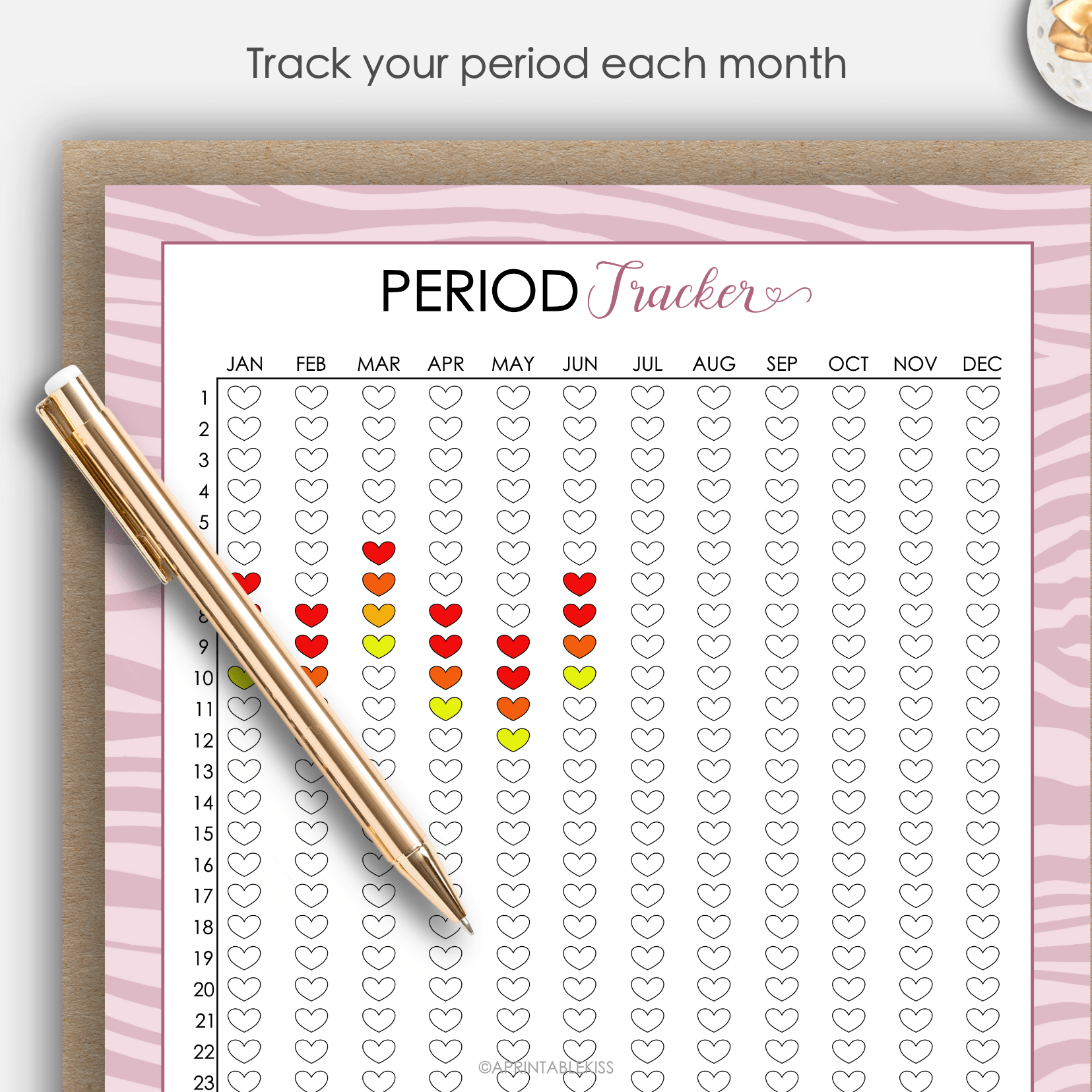 Cute Period Tracker Printable