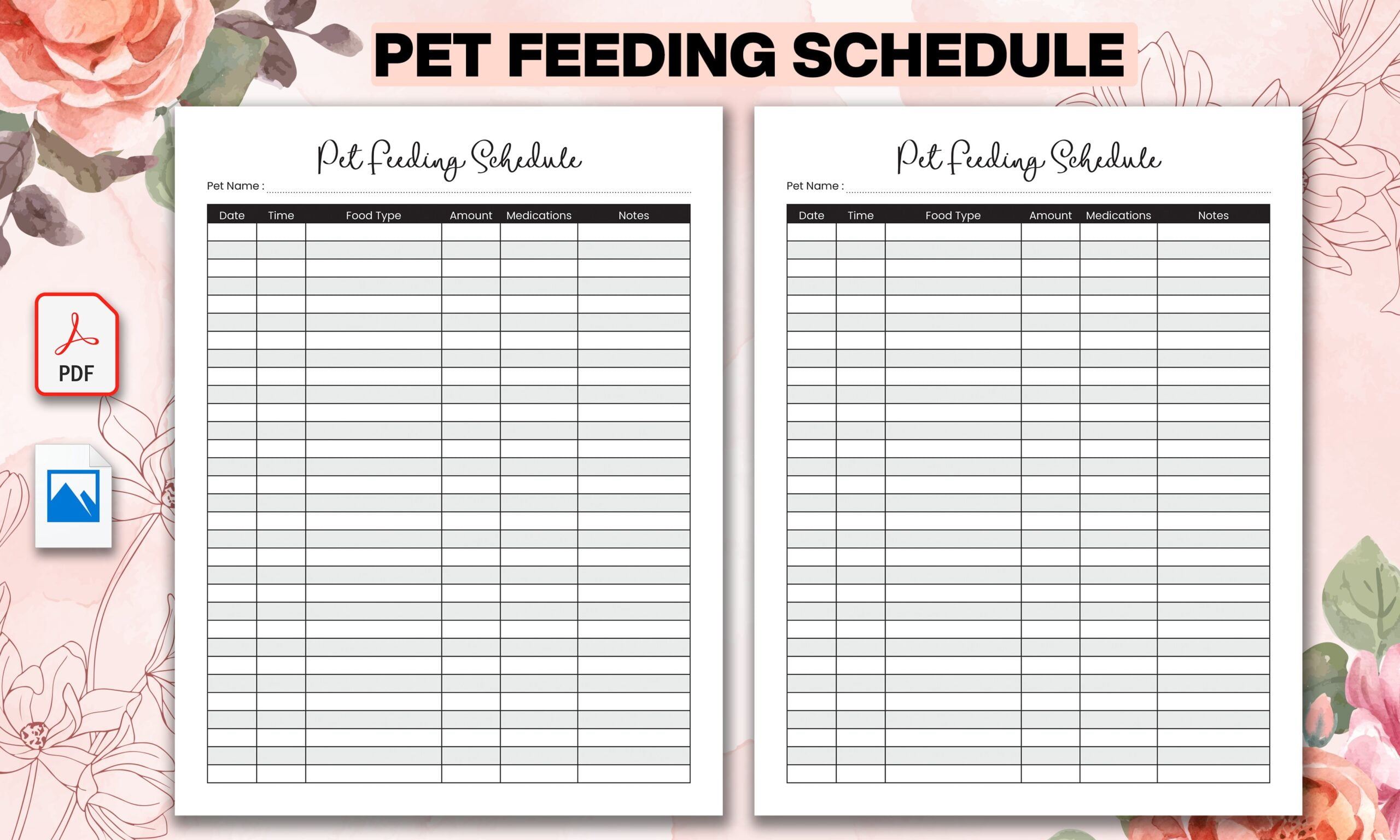 Printable Pet Feeding Schedule Grafik Von Mehedi Hasan Creative Fabrica