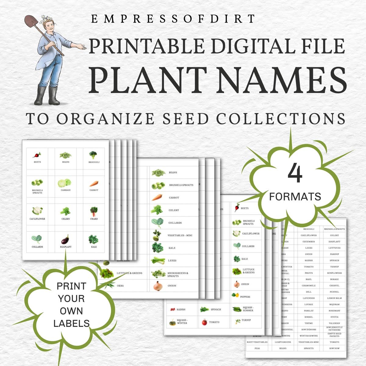 Free Printable Plant Labels Template