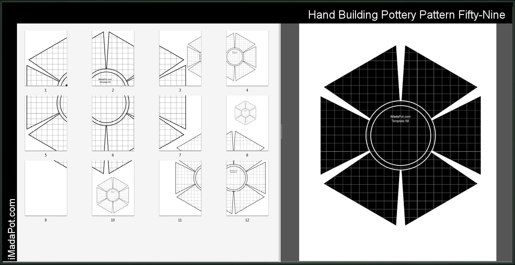 Printable Slab Pottery Templates