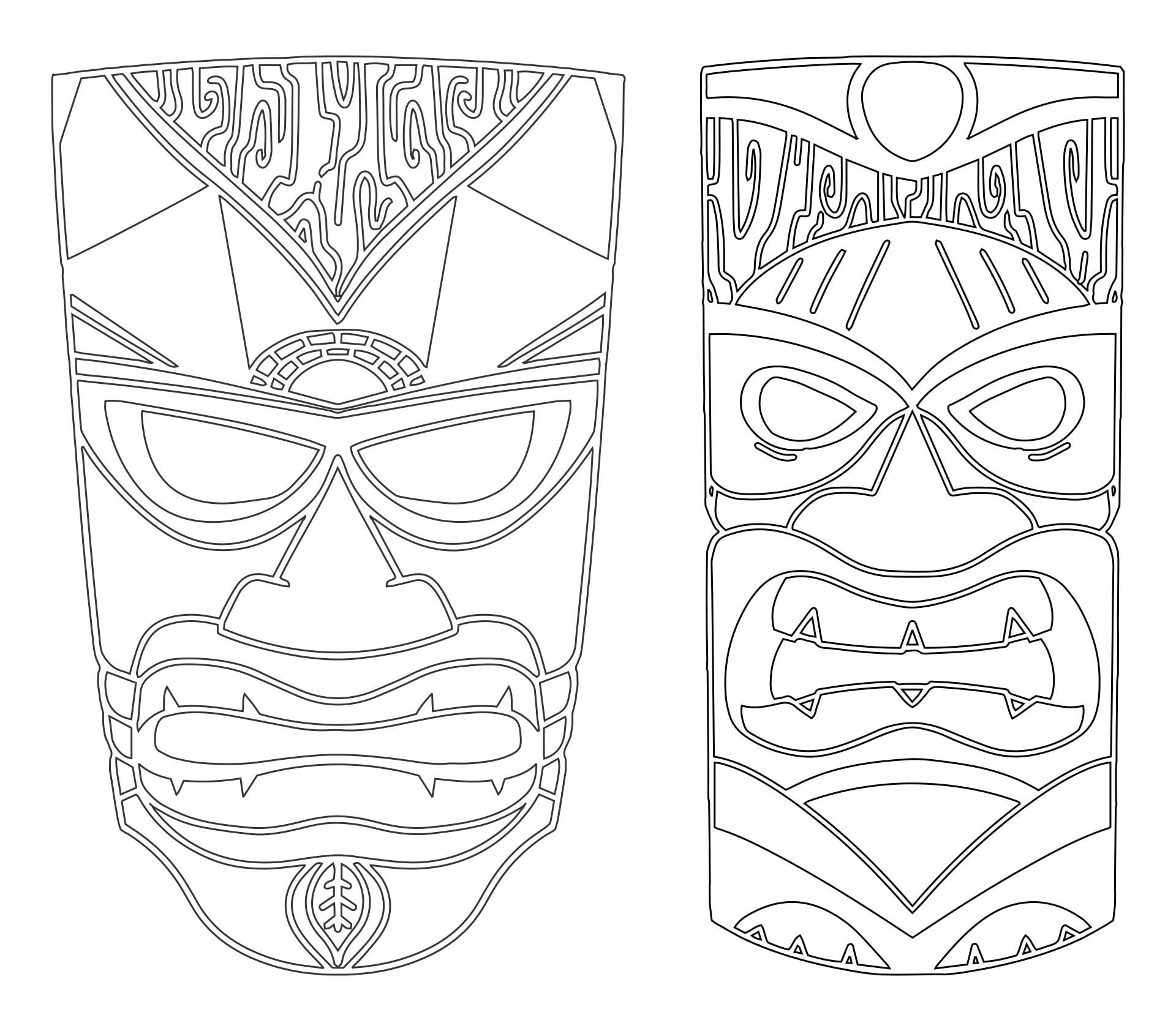 Printable Totem Pole Drawing Templates Totem Pole Totem Pole Drawing Totem