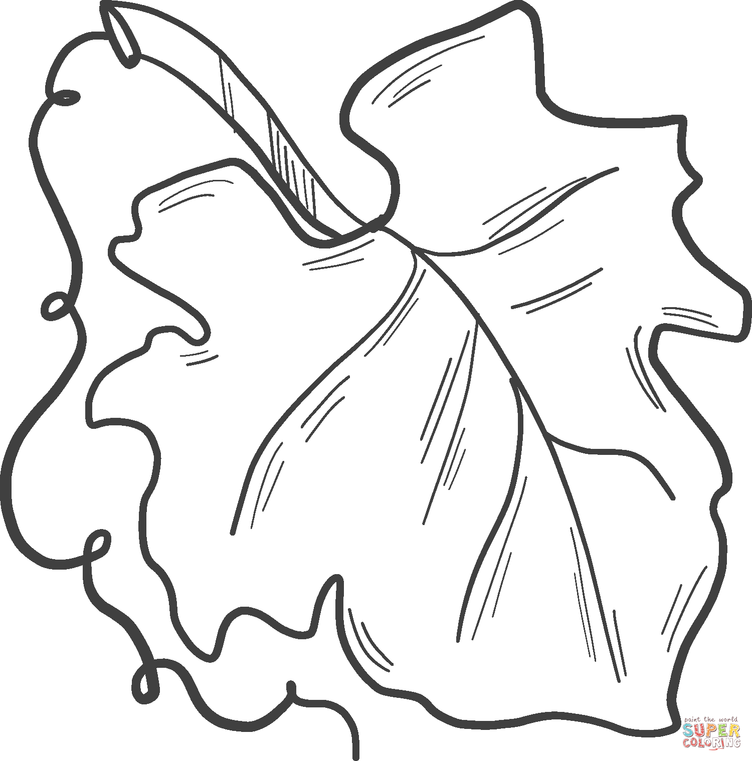 Pumpkin Leaf Template Printable