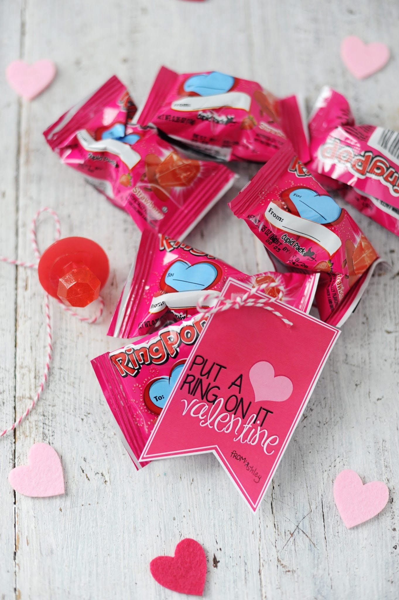 Ring Pop Valentines Printable