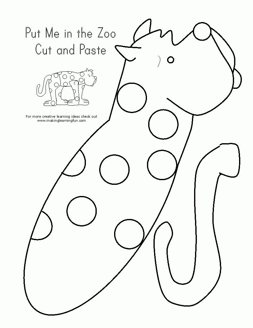 Put Me In The Zoo Printable Template - Free Printable