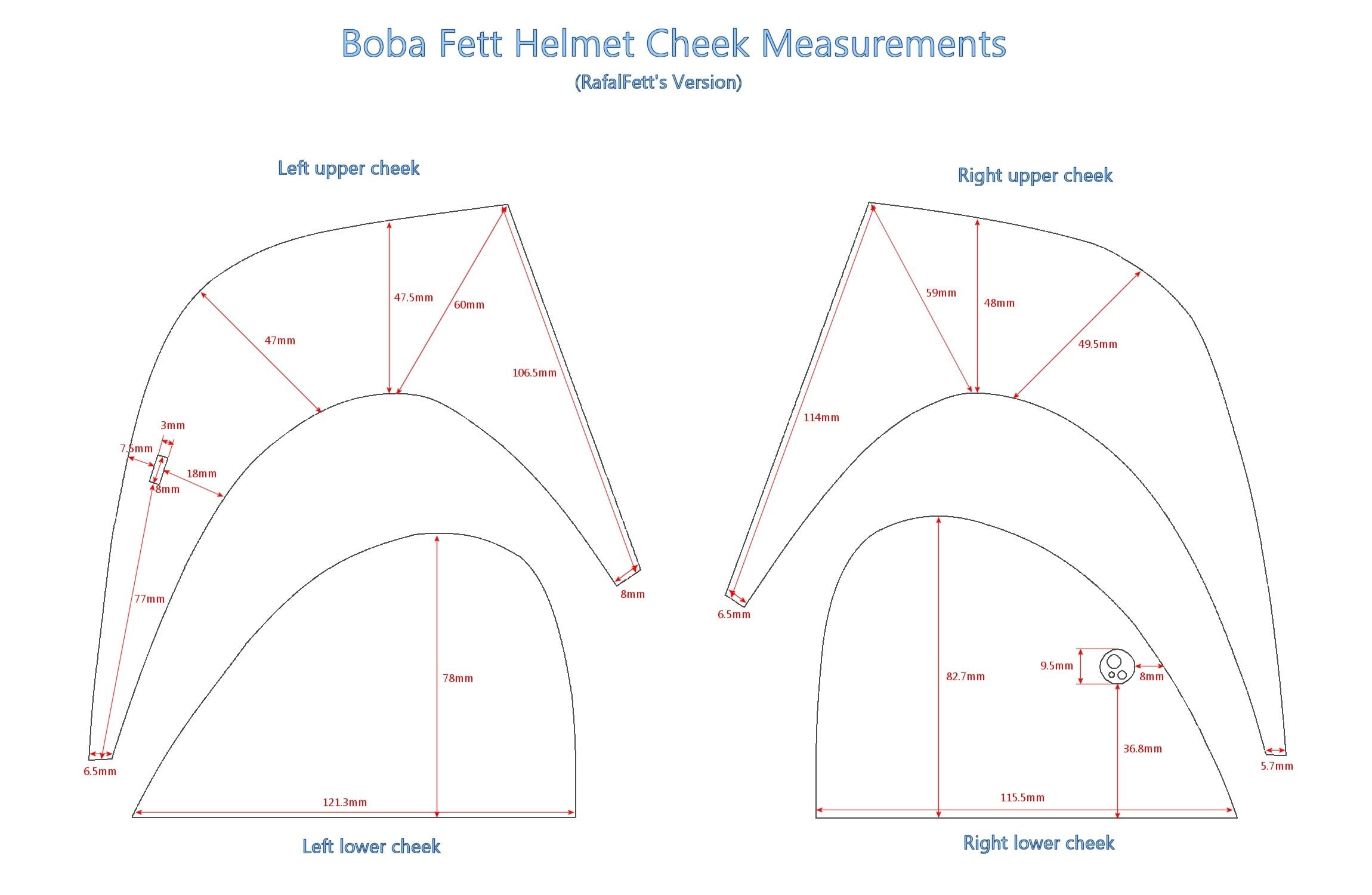 Rafal Works Helmet RWH V2 Helmet Templates And Build Star Wars Diy Boba Fett Helmet Boba Fett