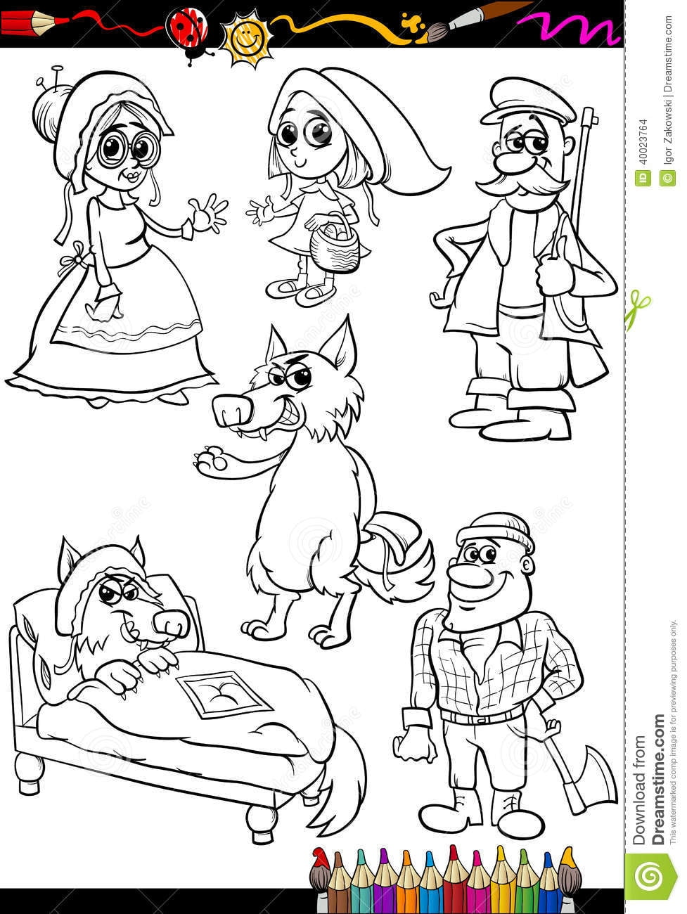Red Riding Hood Coloring Stock Illustrations 75 Red Riding Hood Coloring Stock Illustrations Vectors Clipart Dreamstime