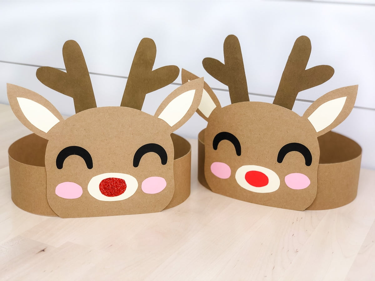 Reindeer Headband Craft For Christmas Free Template 
