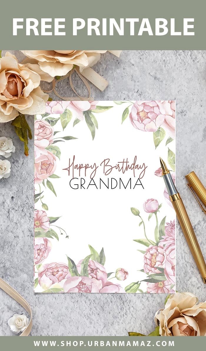 Printable Birthday Cards For Grandma