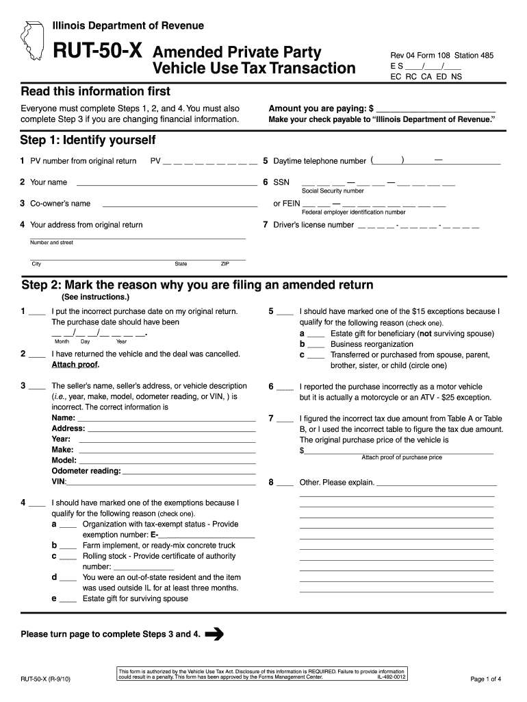 Rut 50 2010 Form Fill Out Sign Online DocHub