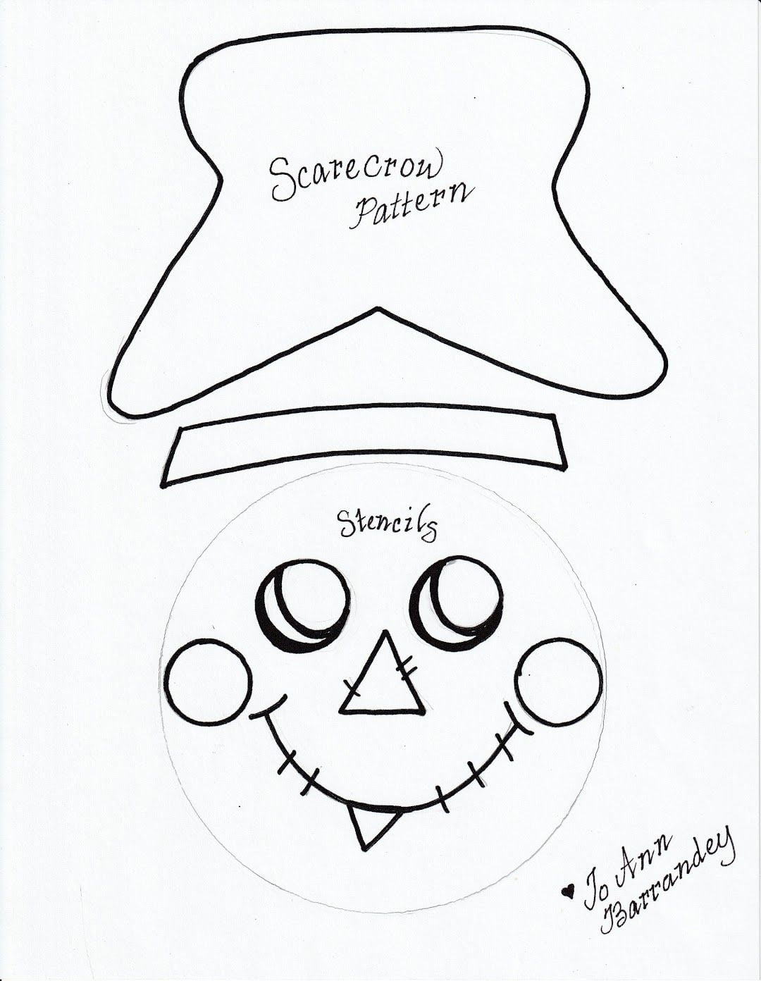 Printable Scarecrow Face Template