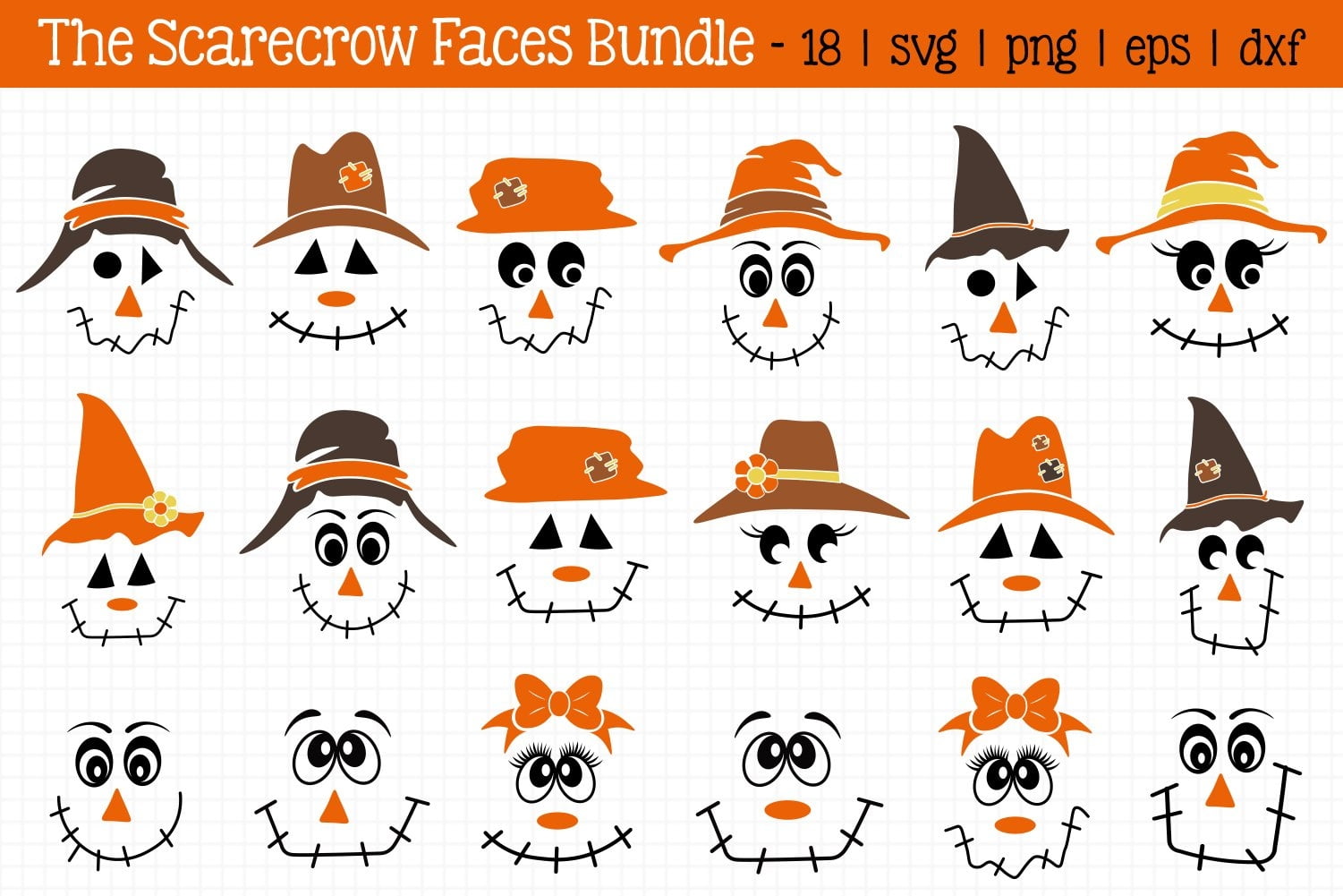 Scarecrow Faces Bundle 936637 