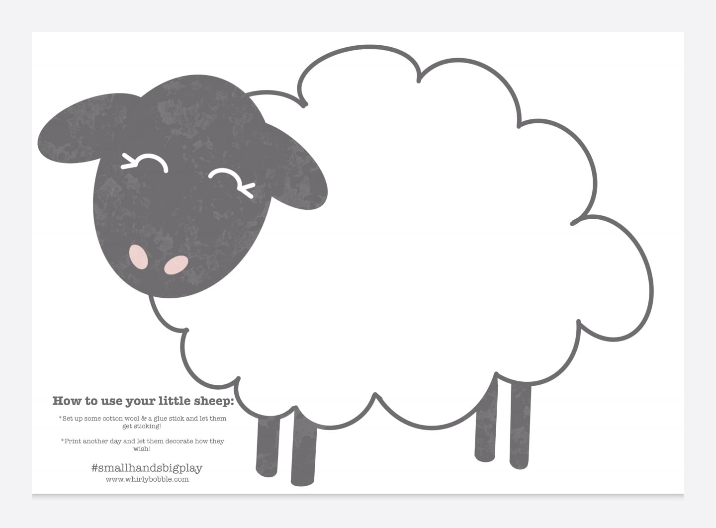 Sheep Sticking Activity FREE PRINTABLE Whirlybobble Parenting Lifestyle Blog