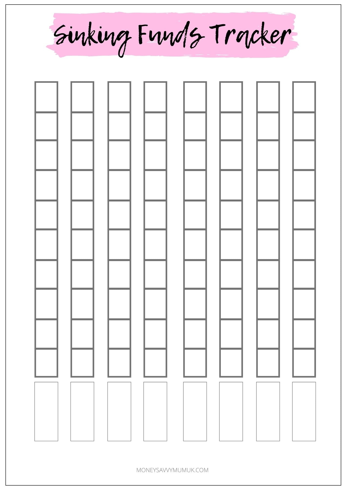 Sinking Funds Tracker Printable Download 