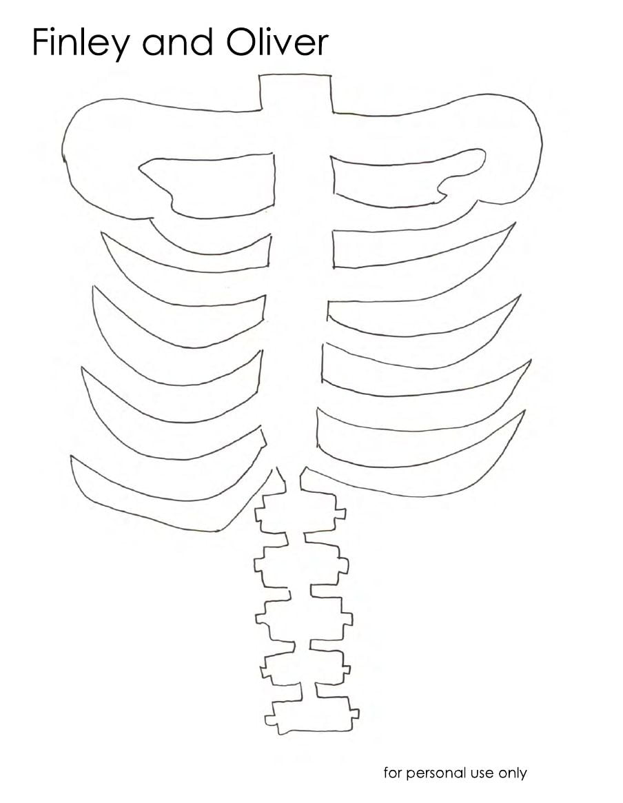 Skeleton Costume Template Printable