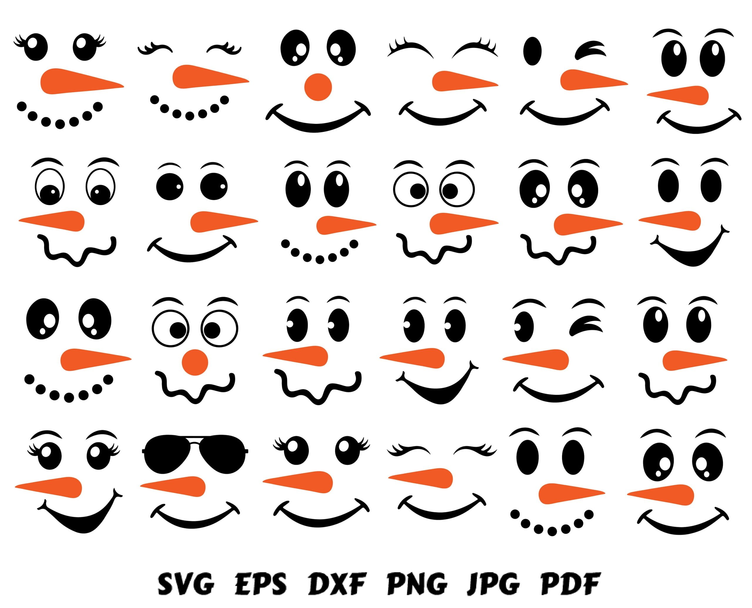 Snowman Face Printable Template