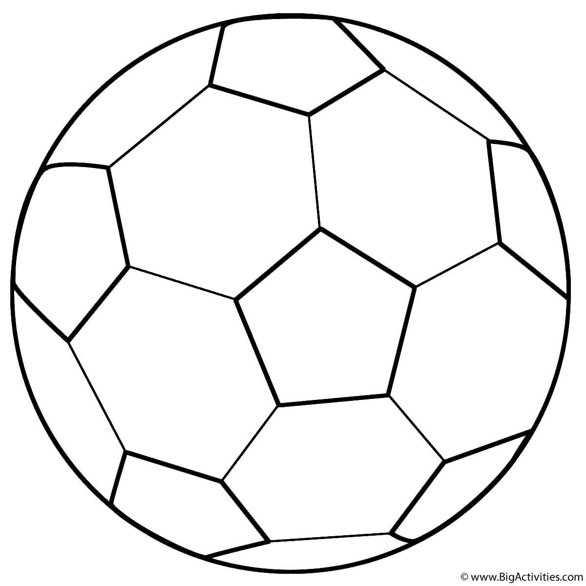 Soccer Ball Coloring Page Sports 