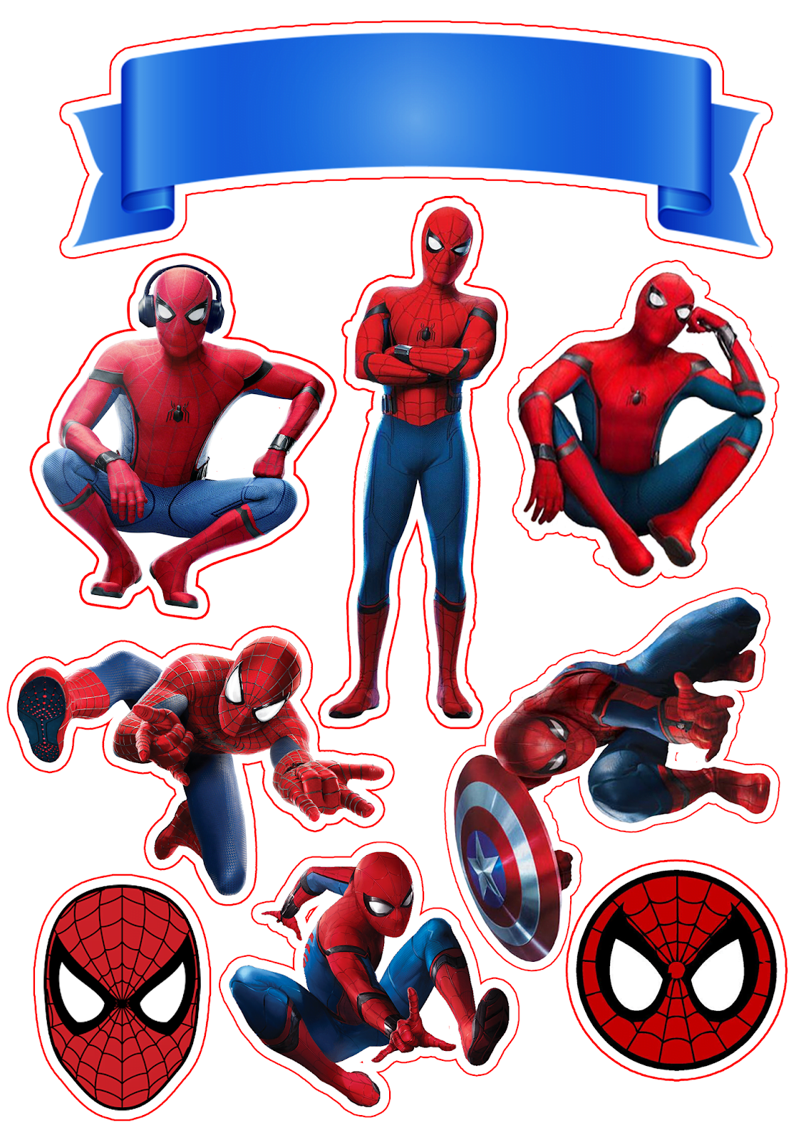 Printable Pdf Spiderman Cake Topper Printable