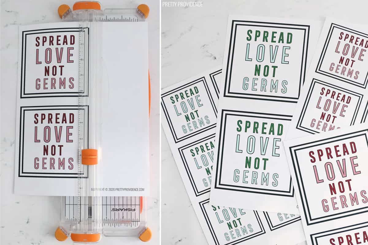 Spread Love Not Germs Free Printable