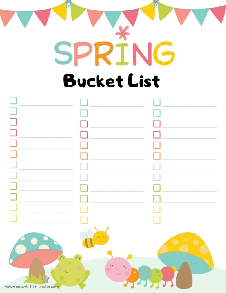 Spring Bucket List Messy Little Monster