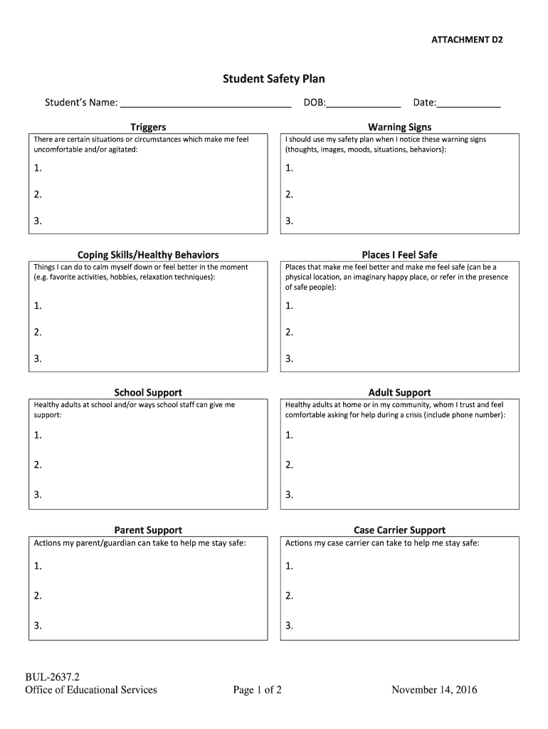 Student Safety Plan Template Fill Out Sign Online DocHub