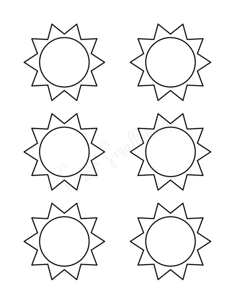 Sun Templates Lots Of Shapes And Sizes Cassie Smallwood