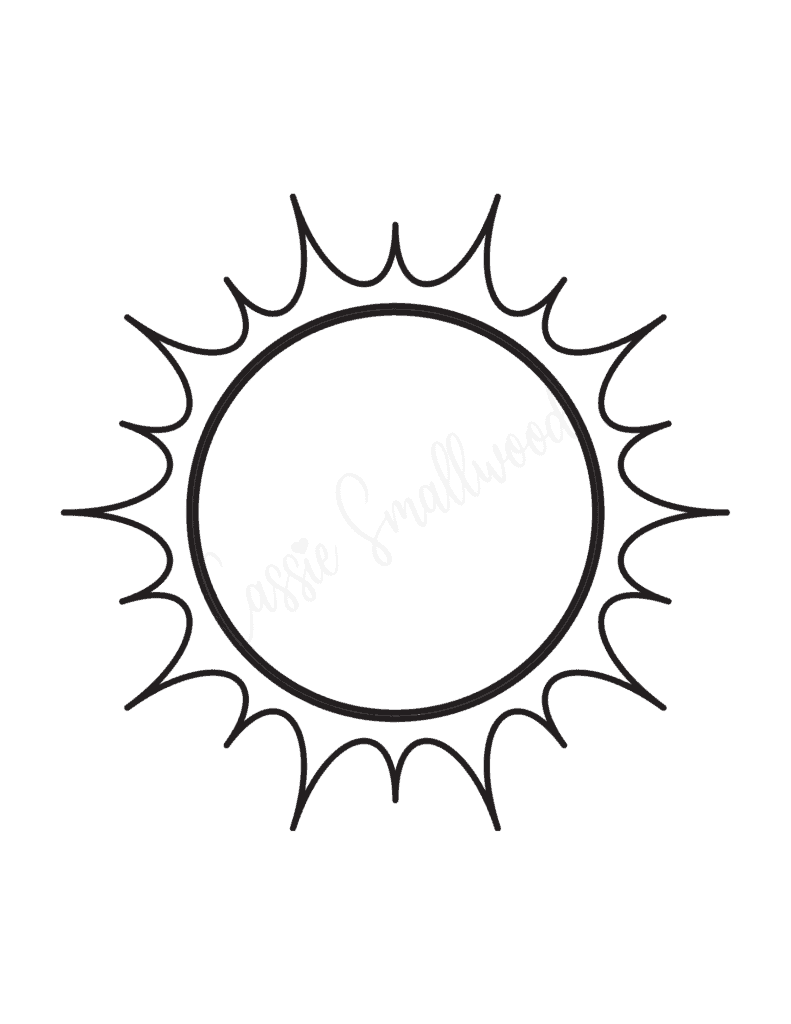 Free Printable Sun Template