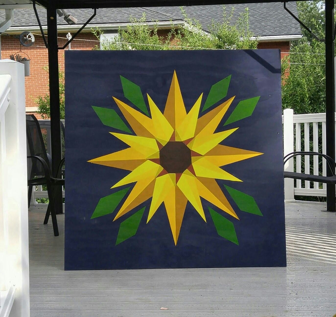 Sunflower Barn Quilt For Larry Barn Quilt Patterns Painted Barn Quilts Barn Quilt Designs