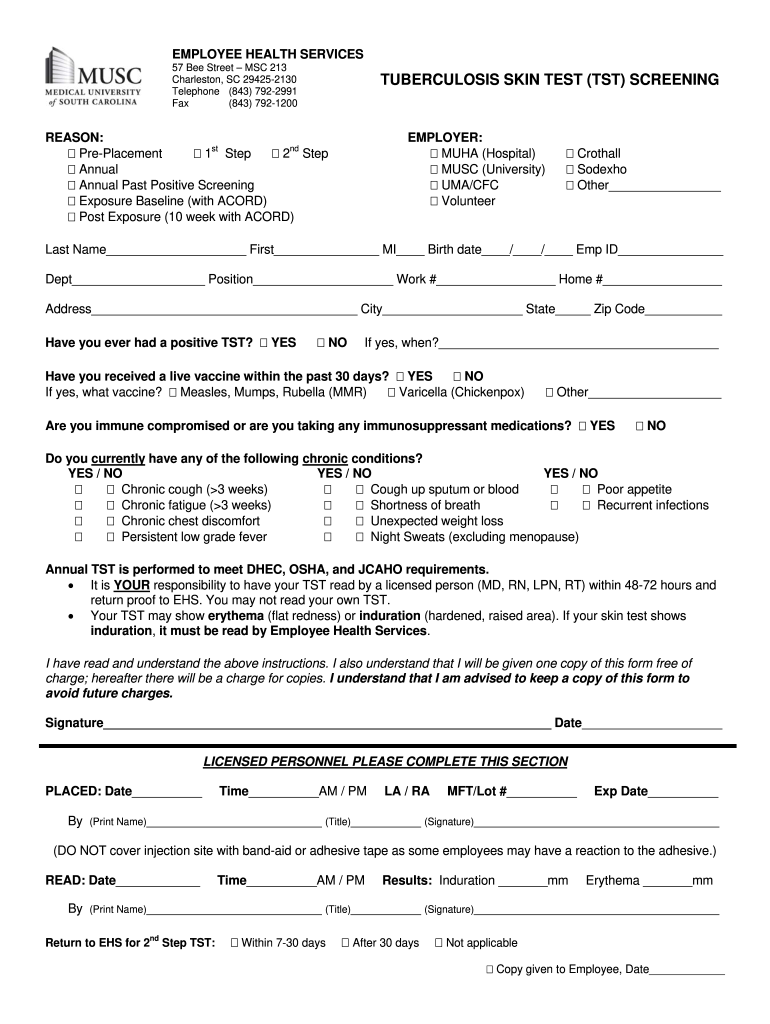 Tb Test Record Form Fill Out Sign Online DocHub