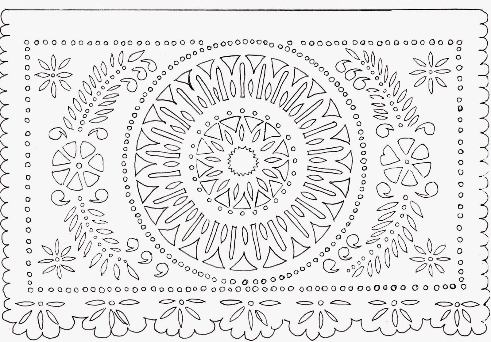 Template Papel Picado Mexican Pattern Papel Picado Banner