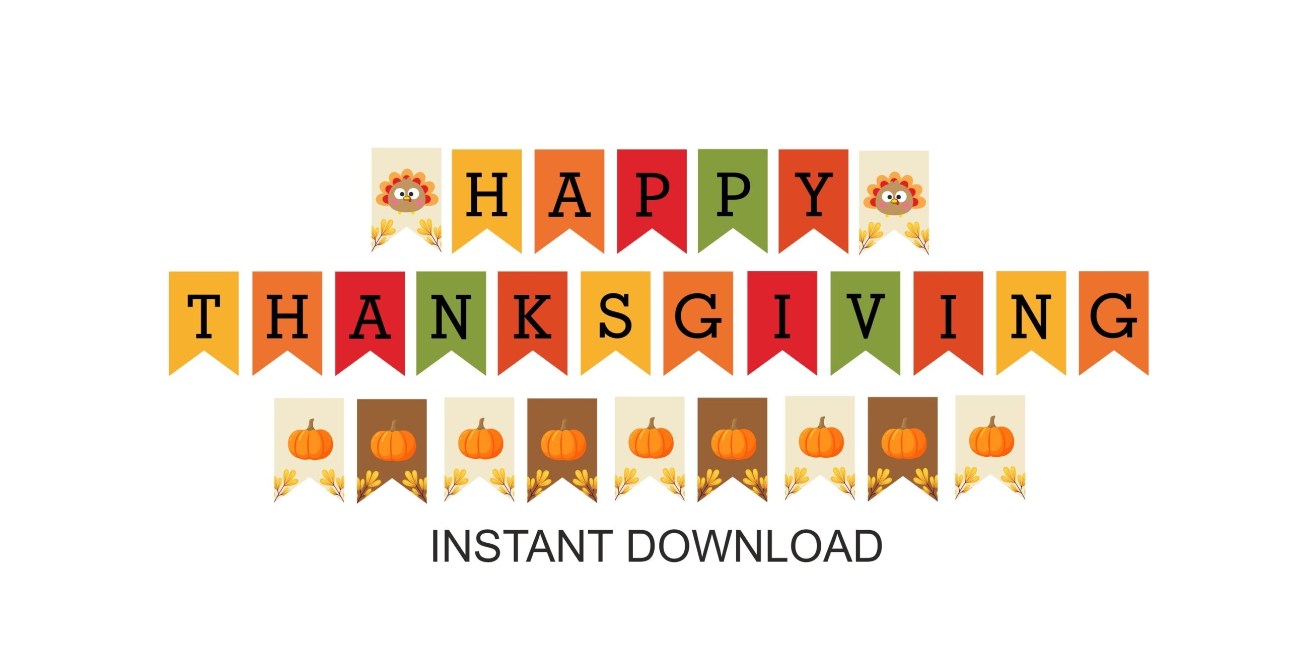 Happy Thanksgiving Banner Printable