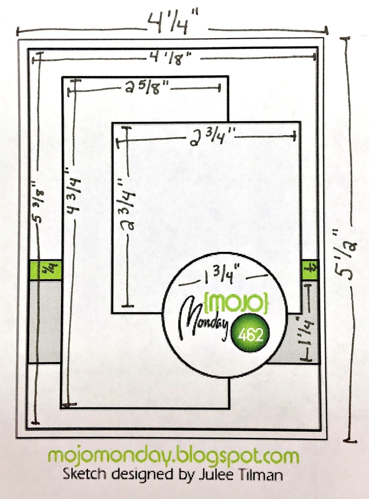 Free Printable Card Sketches With Measurements