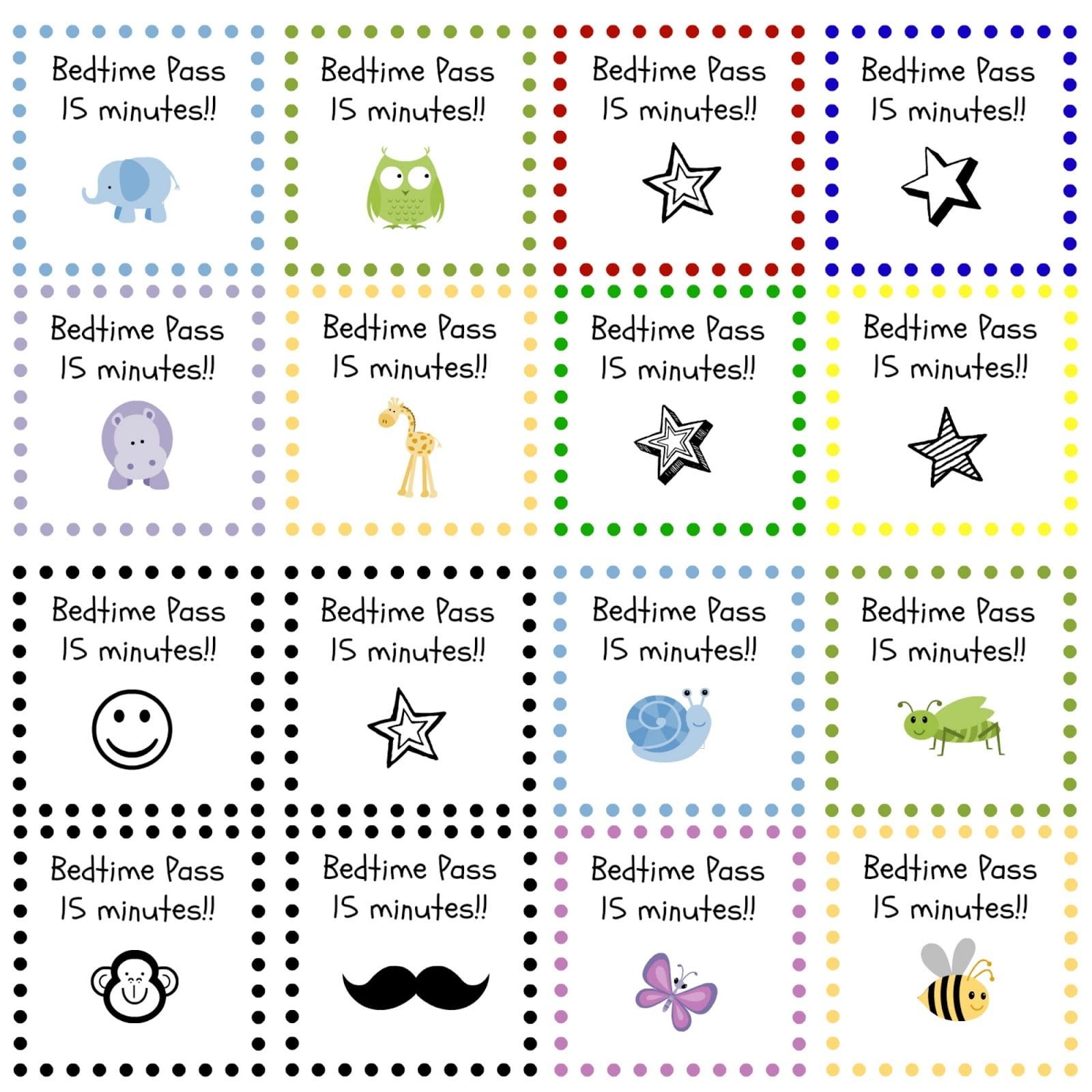 Bedtime Pass Printable