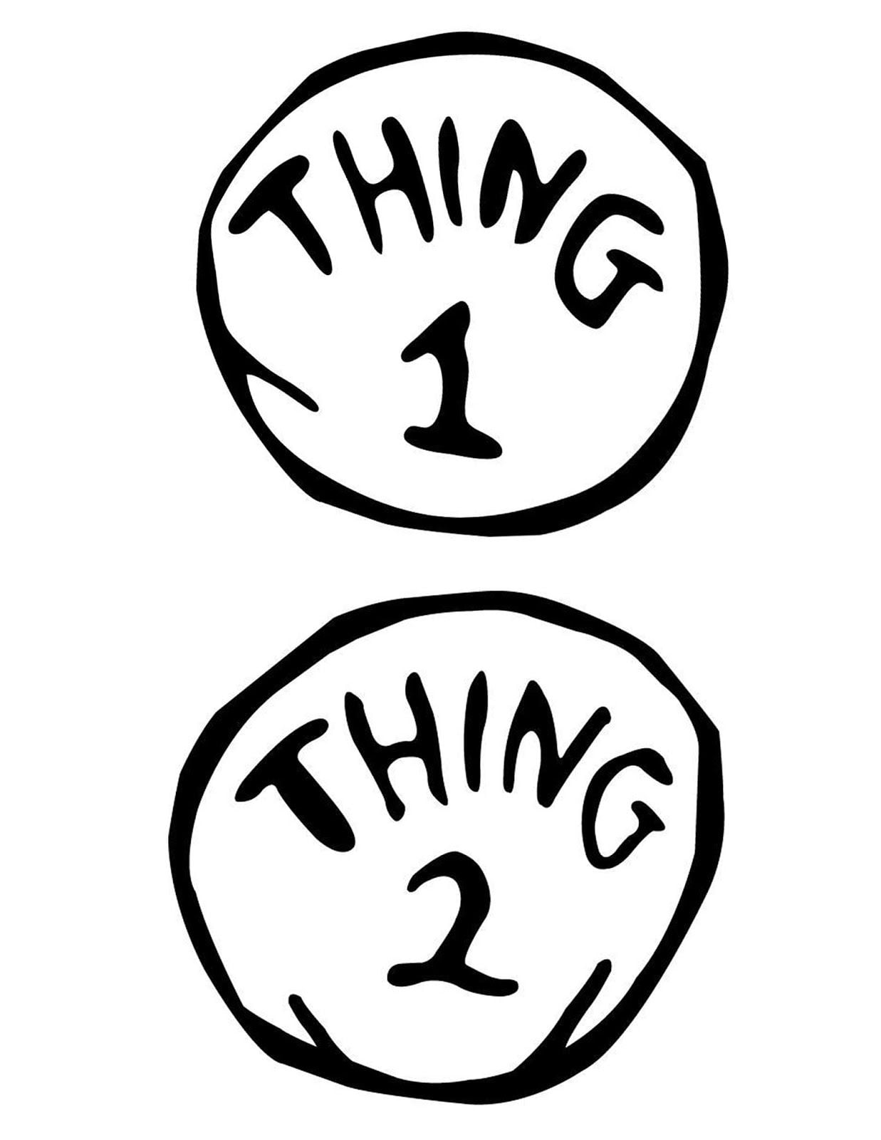 Thing 1 Logos Star Coloring Pages Template Printable Thing 1