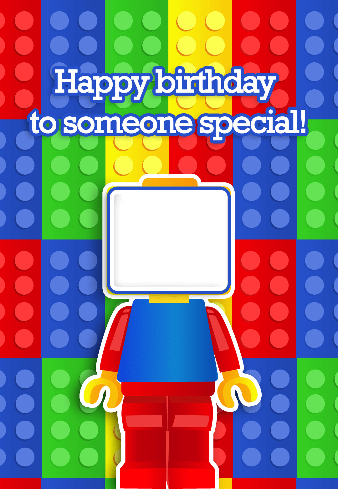 To Someone Special Free Birthday Card Greetings Island Lego Birthday Cards Lego Birthday Birthday Card Printable
