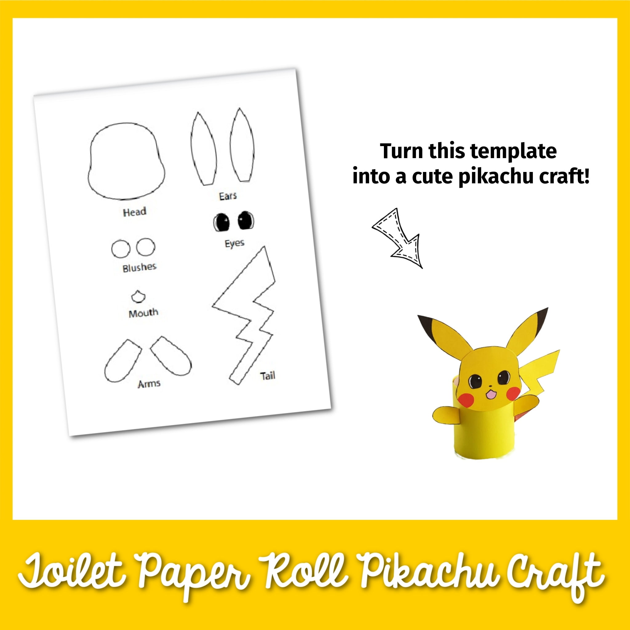 Free Printable Pikachu Tail Template