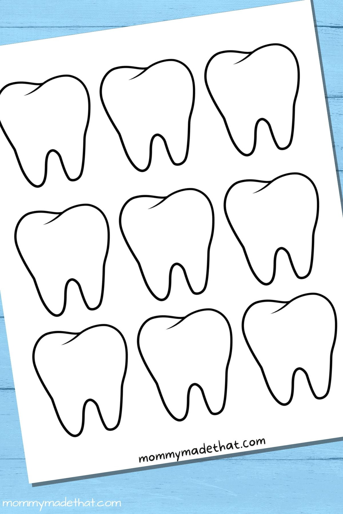 Tooth Template Free Printable