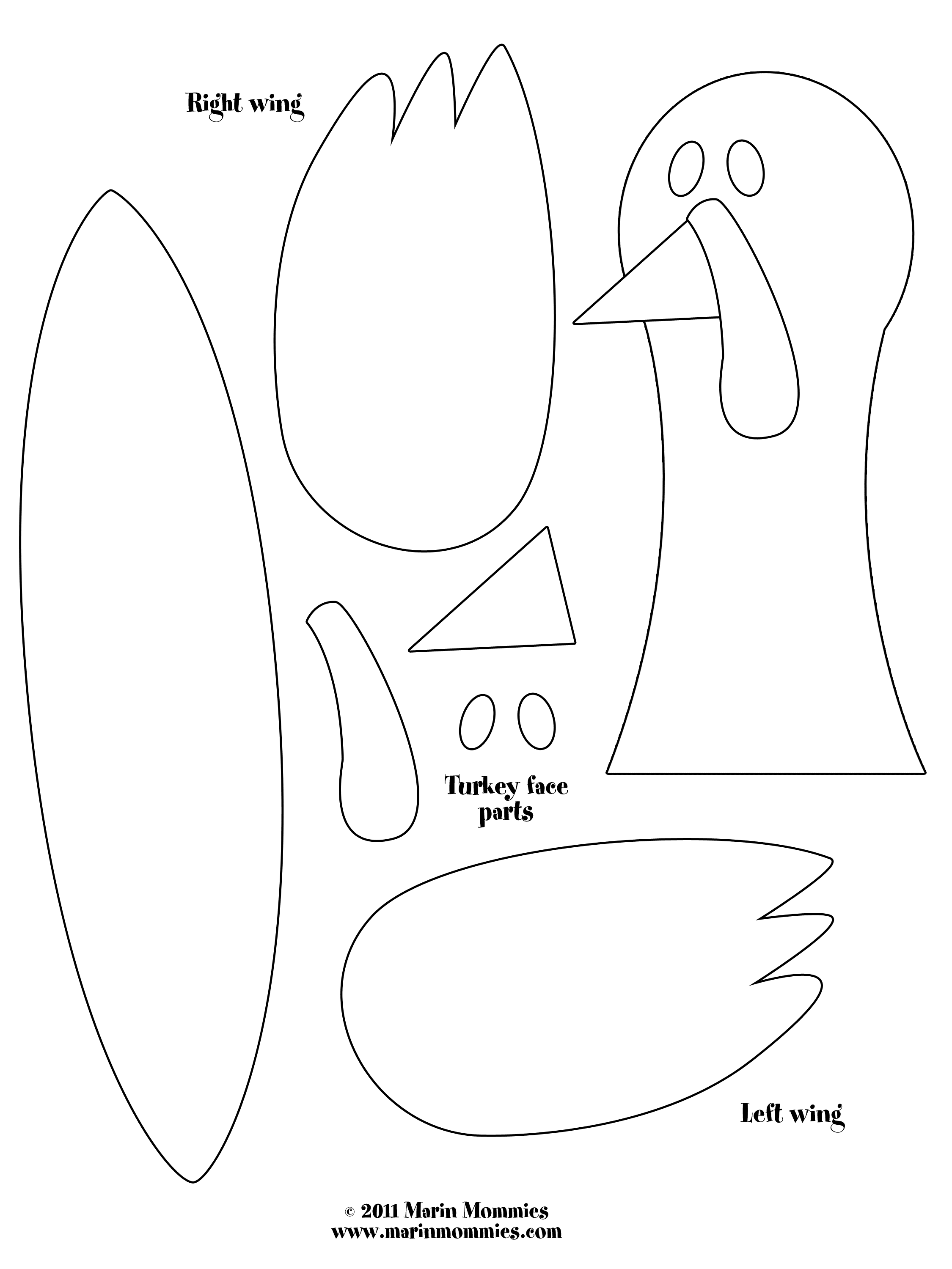 Turkey Head Template Printable