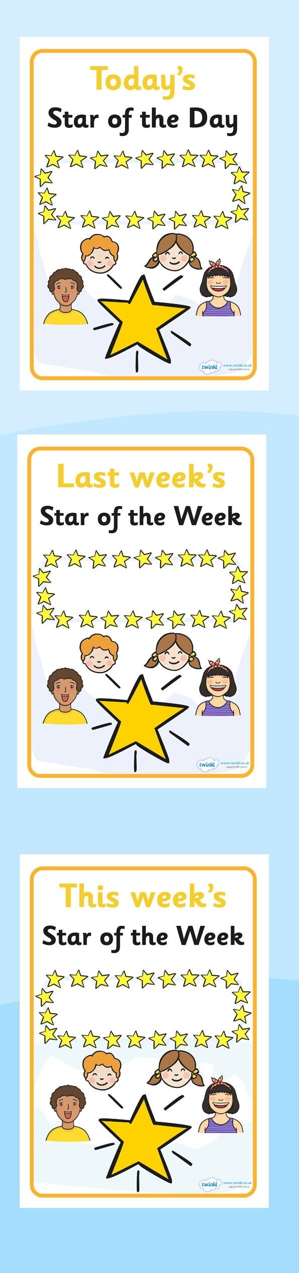 Printable Star Of The Week Poster