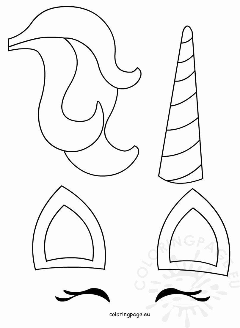 Unicorn Horn Template Printable