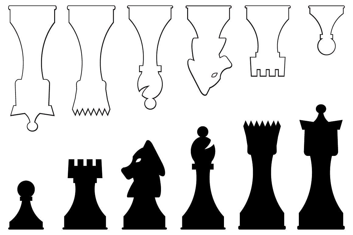 Printable Chess Pieces Templates Free