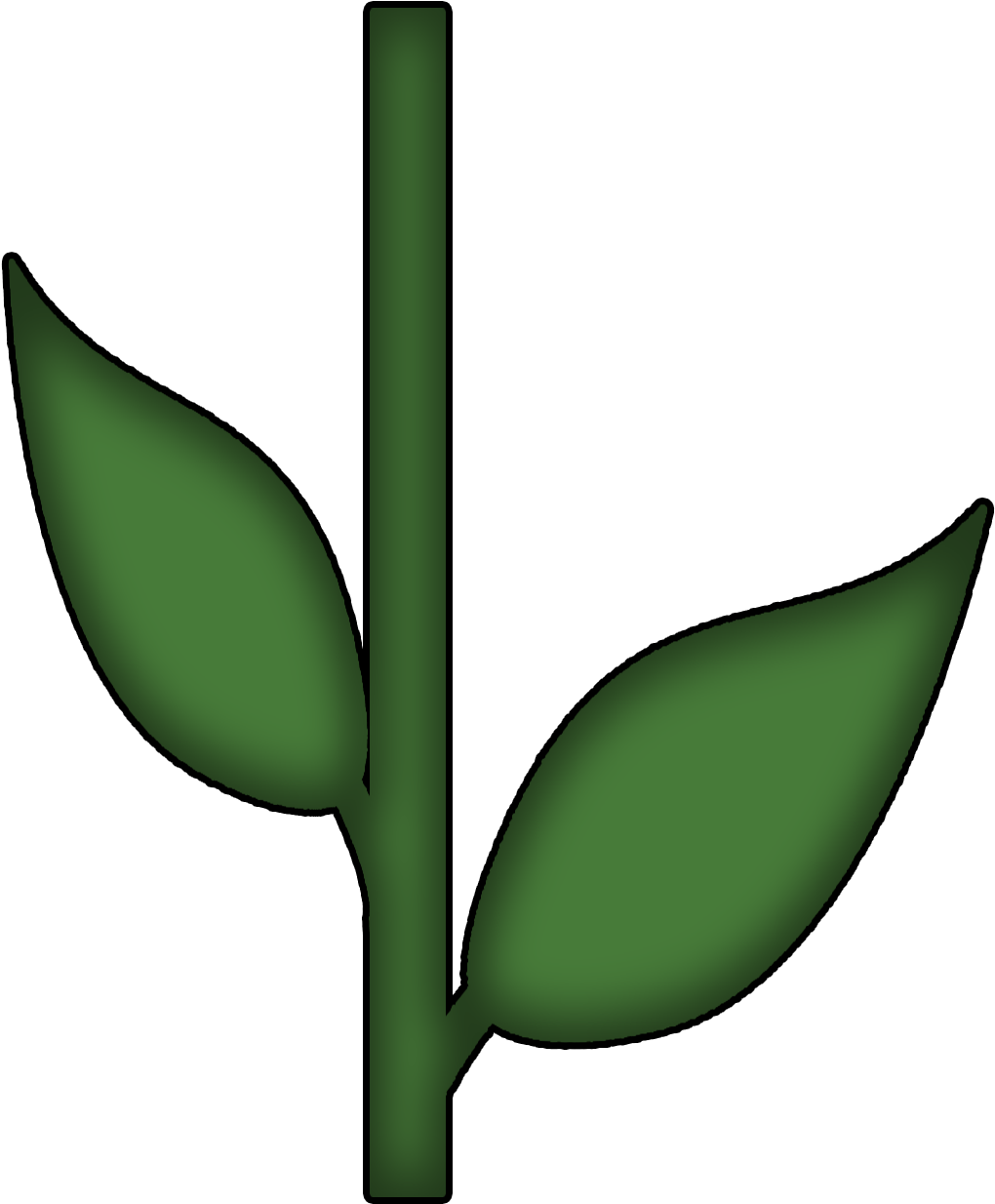 View Large Size 28 Collection Of Flower Stem Clipart Flower Stem And Leaf Png Download This Png Image Is Leaf Template Cartoon Flowers Flower Crafts Kids