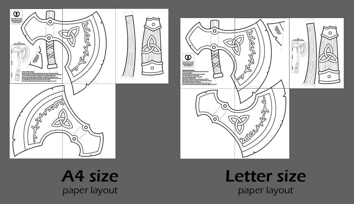 Printable Viking Axe Template