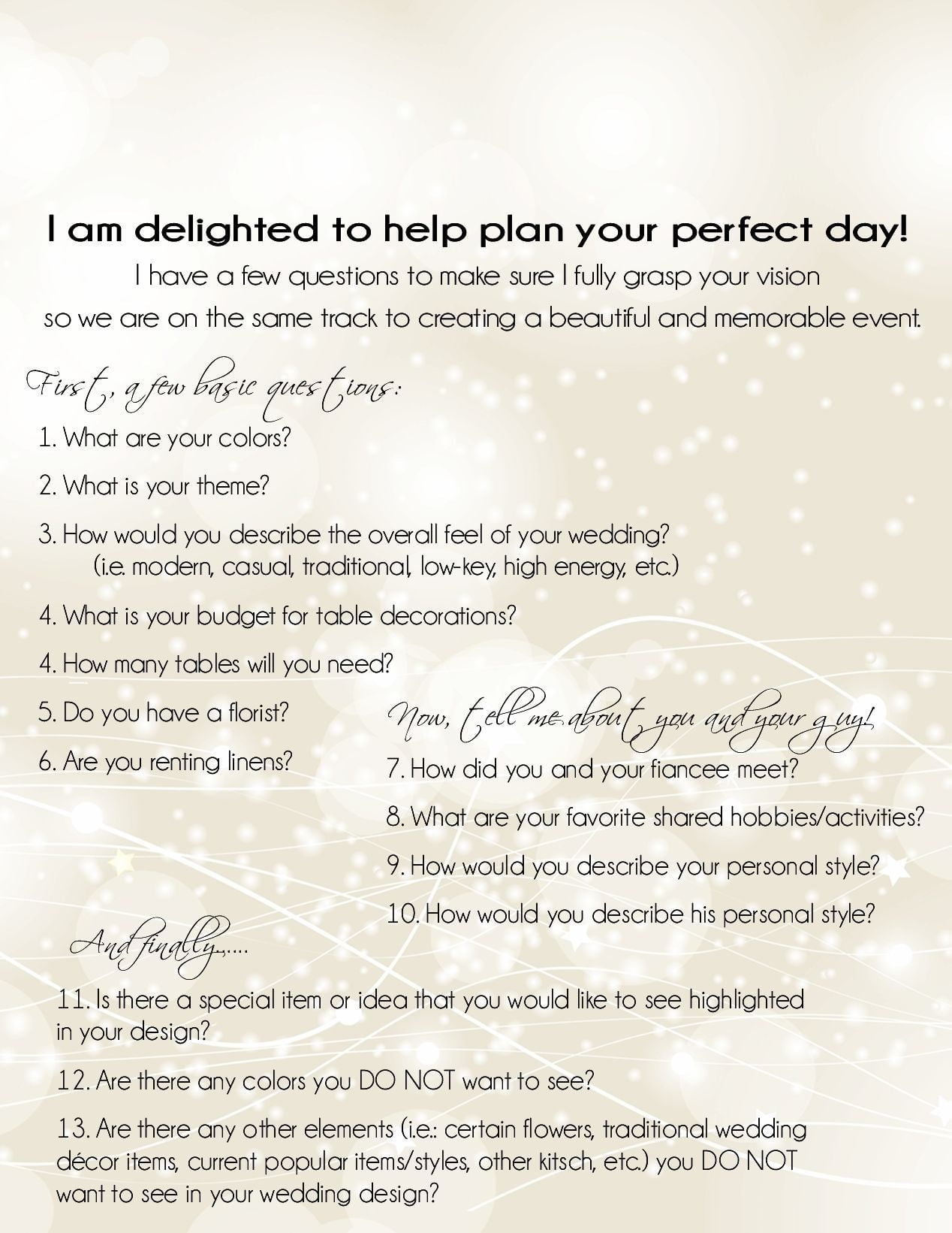 Wedding Planner Questionnaire Template Lovely Wedding Planner Questionnaire Event Planning Quotes Wedding Event Planner Event Planning Template
