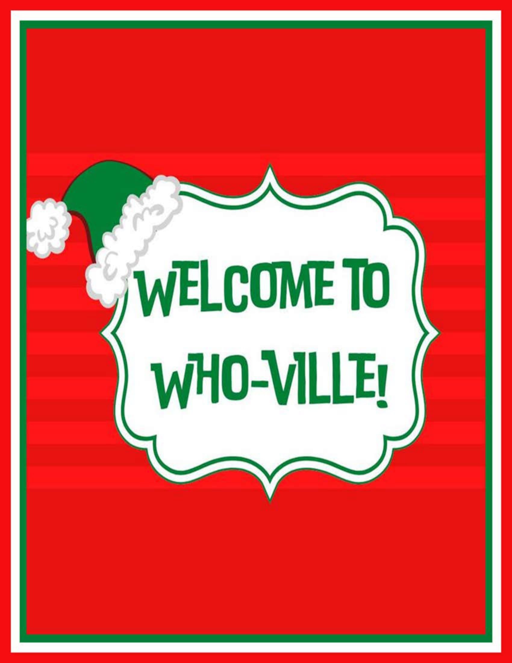 Welcome To Whoville Sign PDF FREE Download