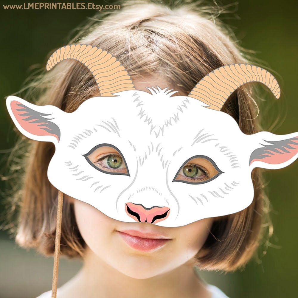 Goat Mask Printable