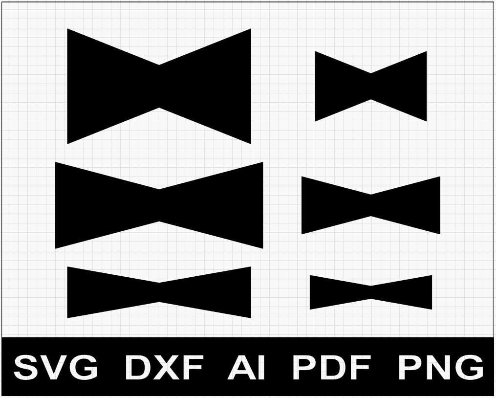 Wood Bowtie Pattern Templates SVG DXF AI For Cnc And Etsy