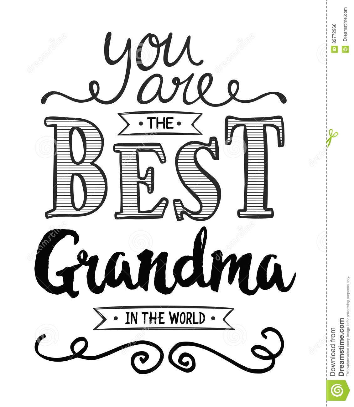 You Are The Best Grandma In The World Stock Illustration Illustration Of Decorative Birthday 82772966