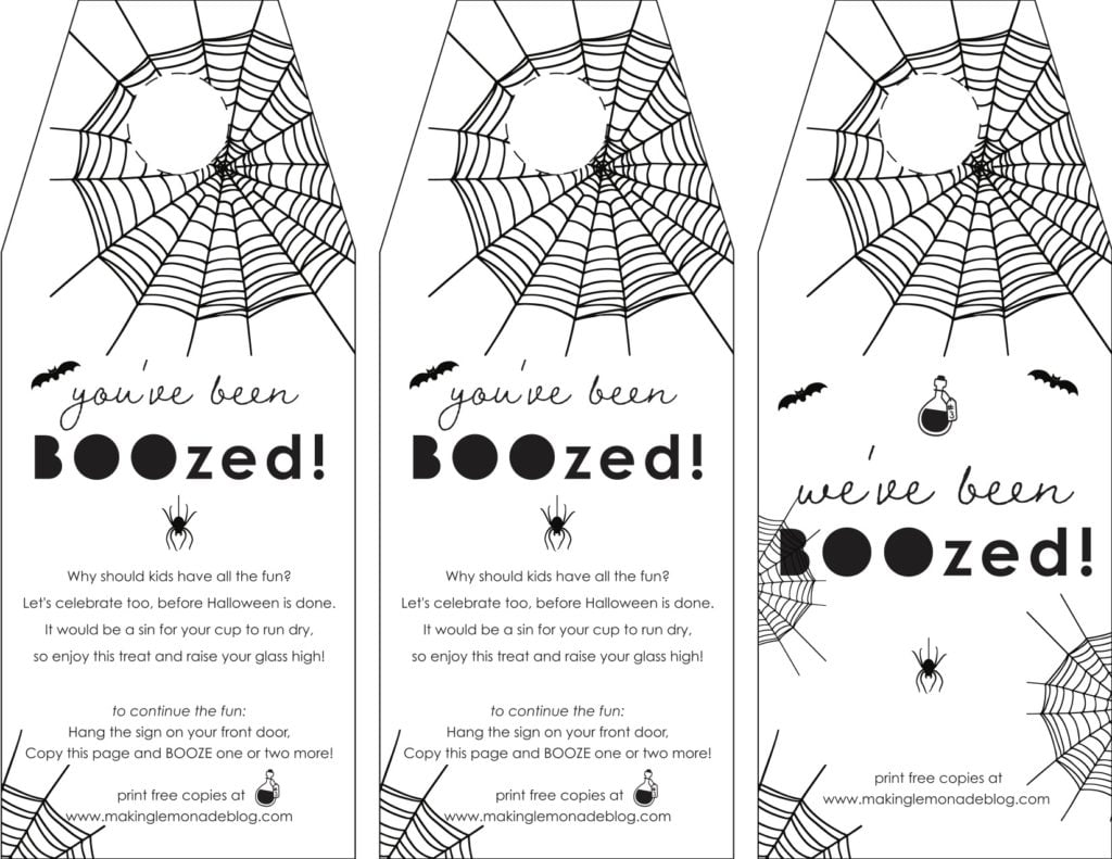 You've Been Boozed Printable Free