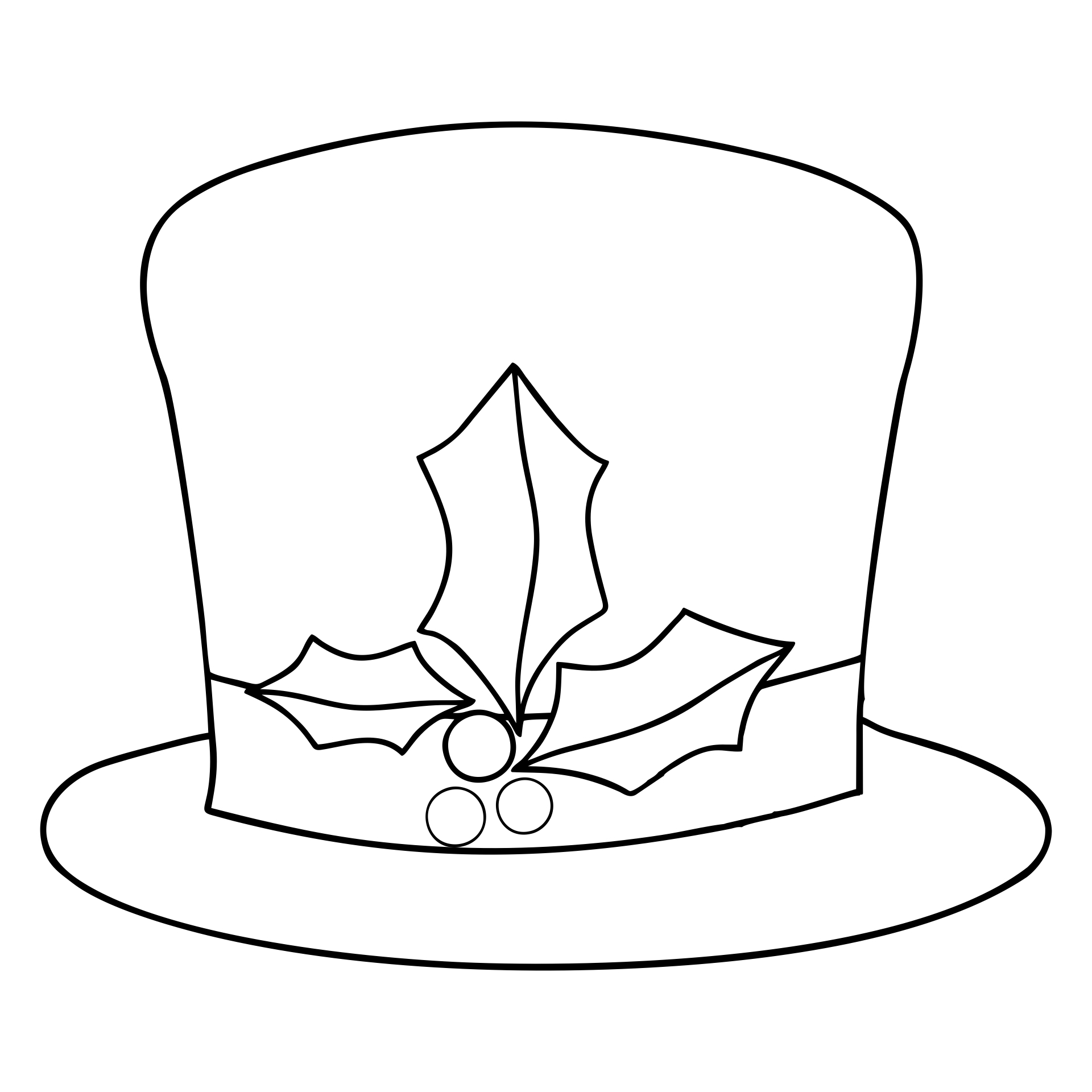 Snowman Top Hat Template Printable